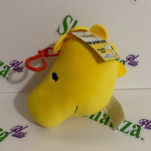 Kcare Plush Clip On Peanuts Woodstock Head Stuffed Bird Hanging 2024 5" x 4" - Picture 1 of 3